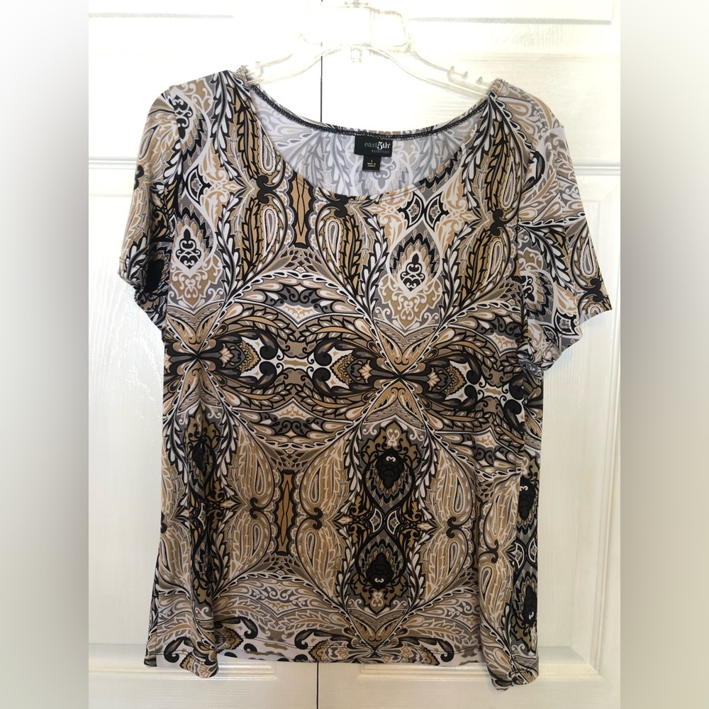 East 5th multi color blouse large